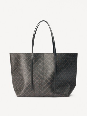 By Malene Birger Abi Printed Tote Laukut Tumman | FI_BB88829