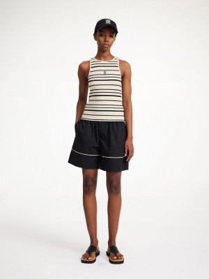 By Malene Birger Amanias Tank Topit Mustat Raidallinen | FI_BB20103