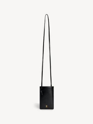 By Malene Birger Aya Leather Phone Pouch Muut Tarvikkeet Mustat | FI_BB28562