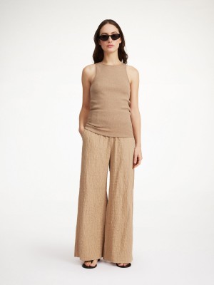 By Malene Birger Campine Wide-leg Suorat Housut Tannin | FI_BB42099