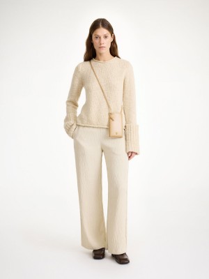 By Malene Birger Darja Wide-leg Suorat Housut Oyster Gray | FI_BB59817