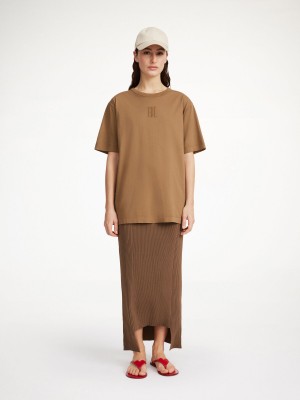 By Malene Birger Fayeh Organic Cotton T-shirt Topit Shitake | FI_BB32624