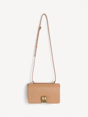 By Malene Birger Noval Leather Shoulder Laukut Tan | FI_BB47129